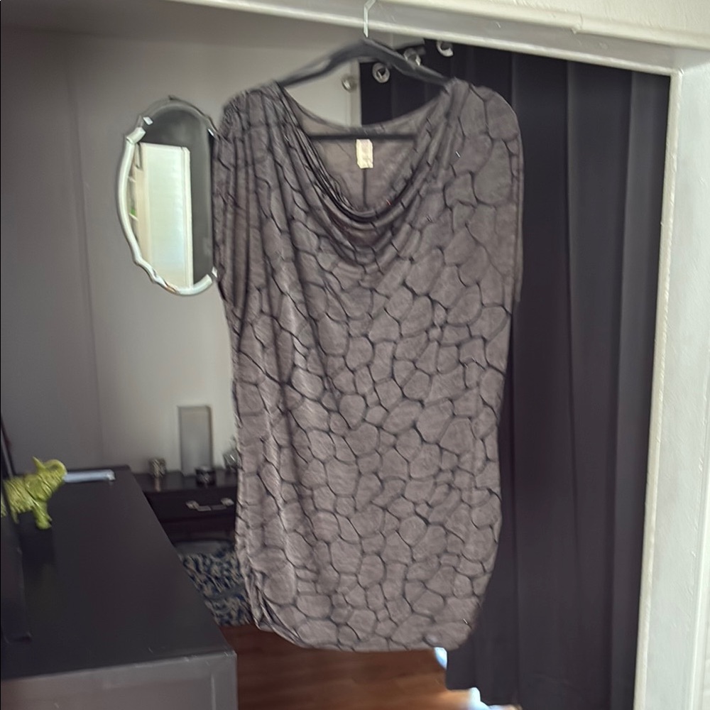 Zenobia Charcoal Sleeveless Top